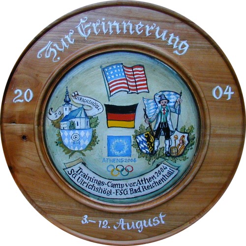 Erinnerungsscheibe  für  die Trainer 