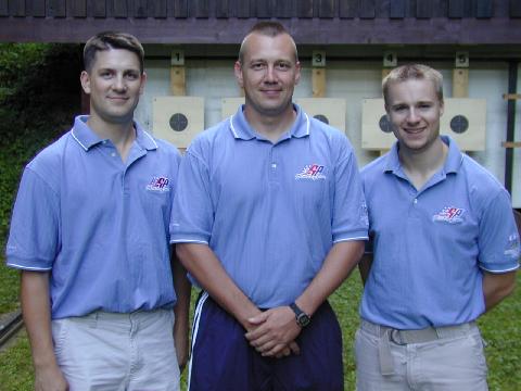 Luftgewehr Weltmeister Jason Parker, der Olympiateilnehmer von 2000 - Daryl Szarenski und der Ex-Weltmeister mit dem KK-Gewehr und neuer Olympiasieger (Goldmedalie KK-Liegendschießen in Athen) Matt Emmons